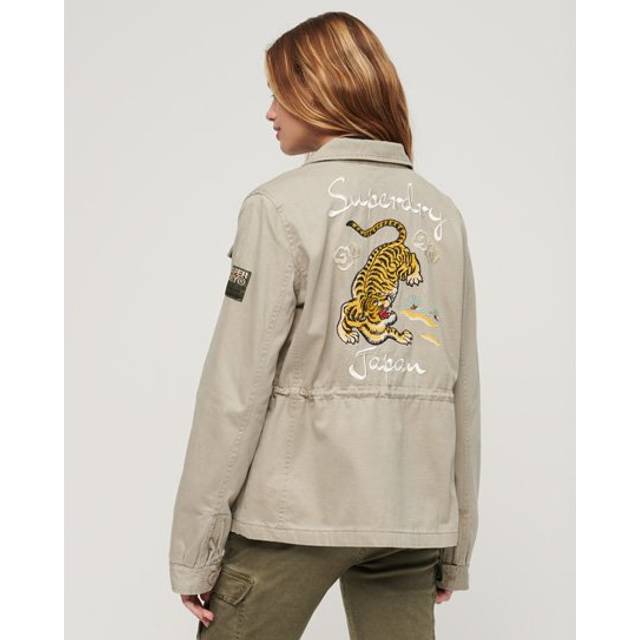 Superdry for woman. W5011544A Military jacket M65 green (XS), Casual, Cotton