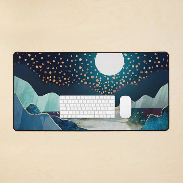 Desk Mat Moon Glow Large Gaming Mouse Pad 35x16 inch
