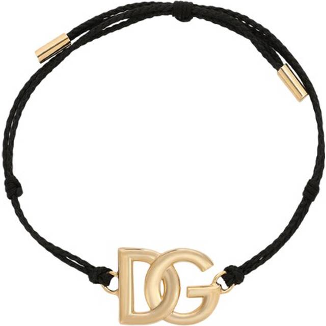 Dolce & Gabbana Cord Bracelet With Large Dg Logo - Man Bijoux Multi-colored Metal Onesize
