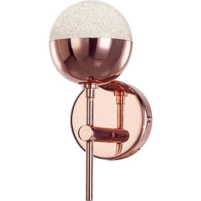Litecraft Visconte Corona Wall Light with Sparkle Ball Shade - Copper