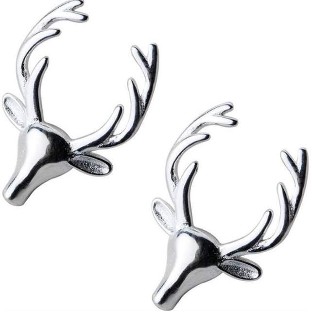 5PCS Copper Fashion Cute  Deer Stud Earrings for Women Wedding Birthday Christmas Present
