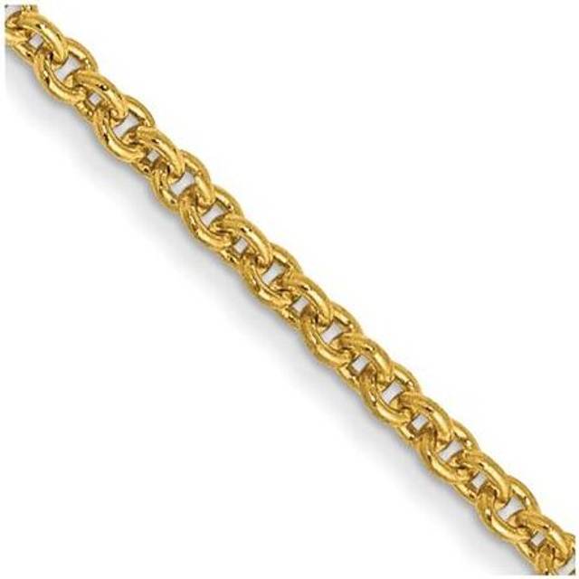 Quality Gold PEN54-14 14K Yellow Gold 1.4 mm Round Open Link 14 in. Cable Chain