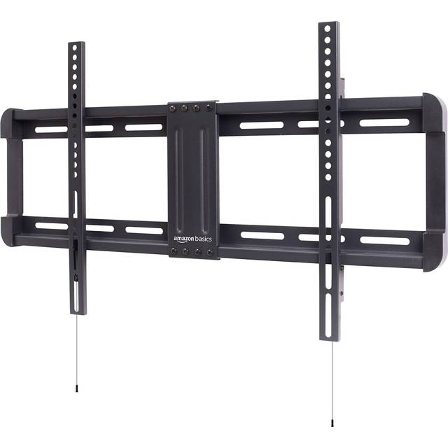 Amazon Basics Low-Profile TV Wall Mount With Horizontal Post-Installation Levelling For 32-Inch to 86-Inch TVs, Black