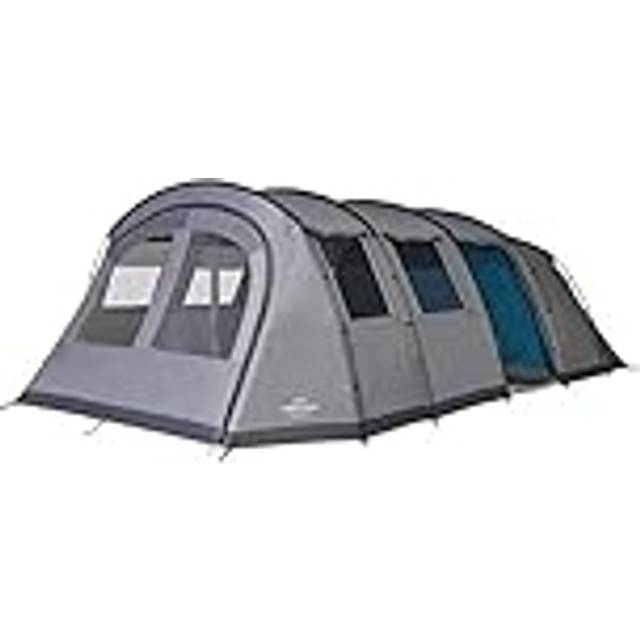 Vango Purbeck 600XL Tent [Amazon Exclusive] Family Camping 6 Man Tent with 3 Rooms, Enclosed Porch Area for 6 People, Vivid Grey