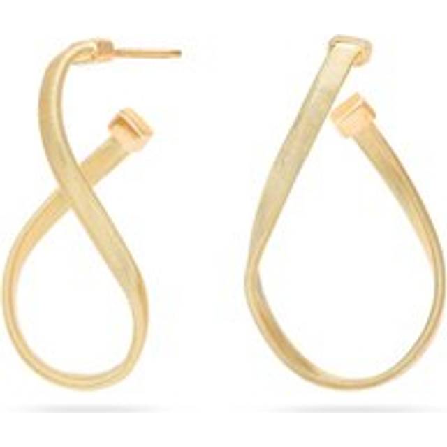 Marco Bicego Marrakech 18ct Yellow Gold Twisted Irregular Hoop Earrings Small