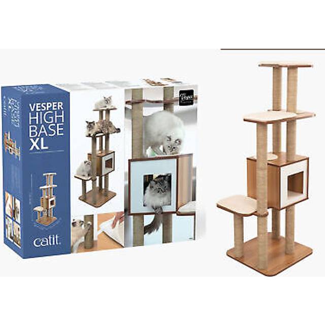 Cat furniture scratchers catit vesper high base xl walnut sisal posts cushions