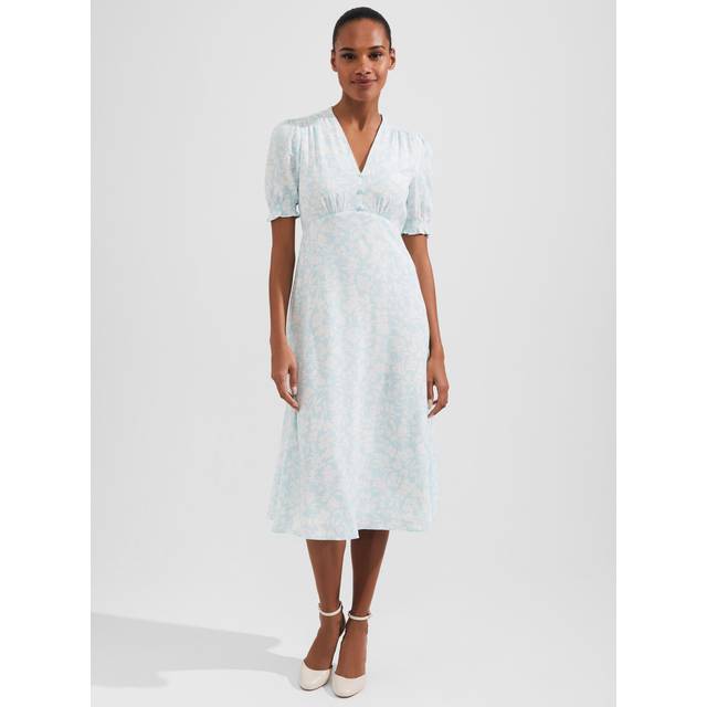 Hobbs Helen Dress, Blue Ivory