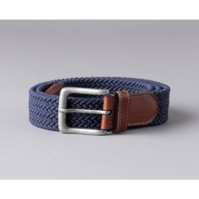 Lakeland Leather Greythwaite Braided Belt Colour: Navy, Size: Medium