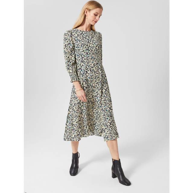 Hobbs Renata Floral Midi Tea Dress, Multi