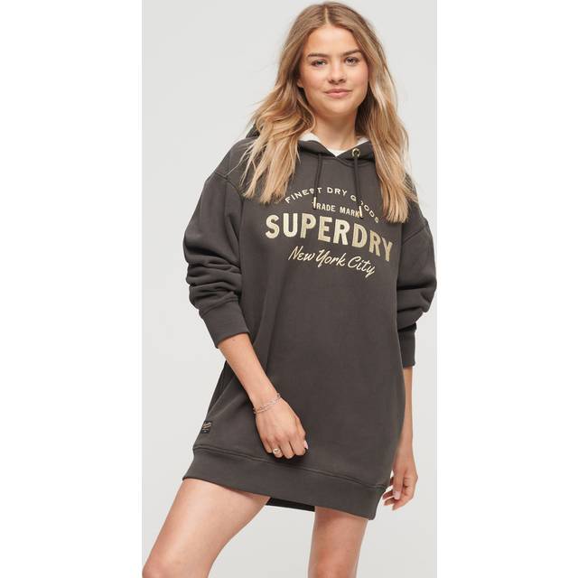 Women's dress Superdry Luxe Metallic - Noir