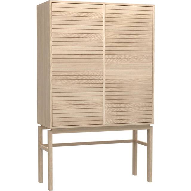 Linley Cabinet with 2 doors and 4 shelves in White Oak, none