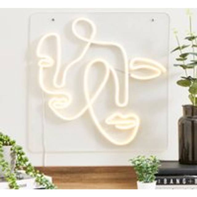 Faces Neon Sign - Clear