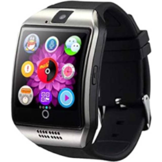 Smart Watch With Camera Q18 Bluetooth Smartwatch With Sim Card Slot Fitness Activity Tracker Sport Watch For Android Smartphones-Silver - Standard