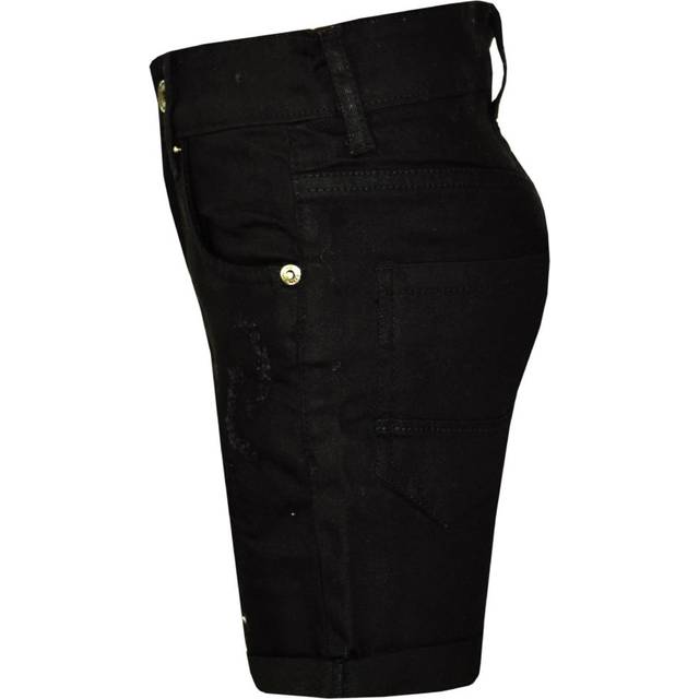 (9-10 Years, Jet Black) Kids Boys Shorts Denim Ripped Chino Bermuda Jeans Short Knee Length Age 5-13 Yr