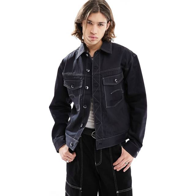 G Star Raw Mens G-Star RAW Dakota Selvedge Jacket - Navy Cotton - Size Medium