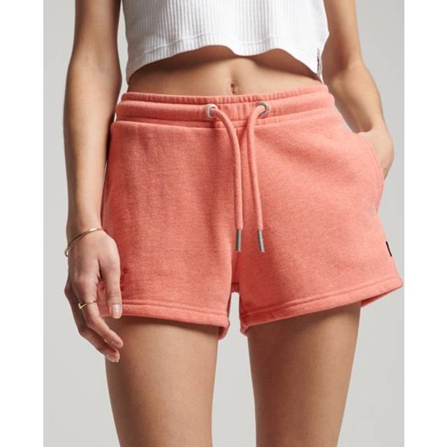 Organic cotton and jersey shorts for women Superdry Vintage Logo - Gris