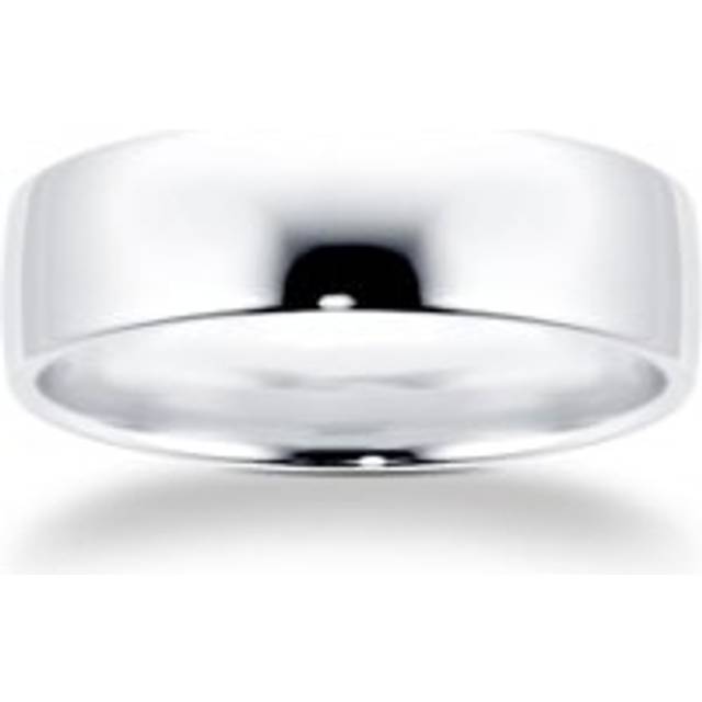 6mm Slight Court Standard Wedding Ring In 950 Palladium - Ring Size P