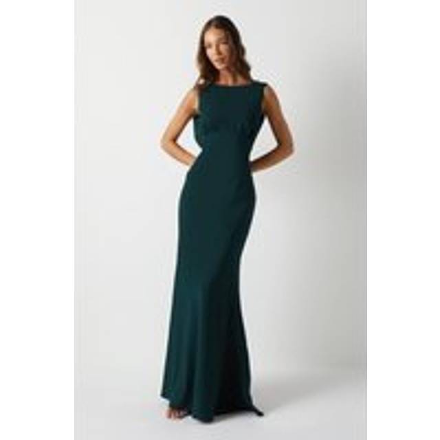 Coast Honoured Sleeveless Cowl Back Maxi Bridesmaid Dress - Green - 14
