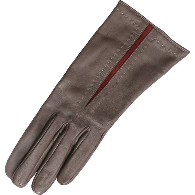 (XL, Elephant/Oxblood) Eastern Counties Leather Womens/Ladies Sadie Contrast Panel Gloves