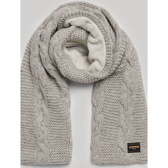 Superdry for woman. W9310068A Grey knitted eights scarf (OSFA), Casual