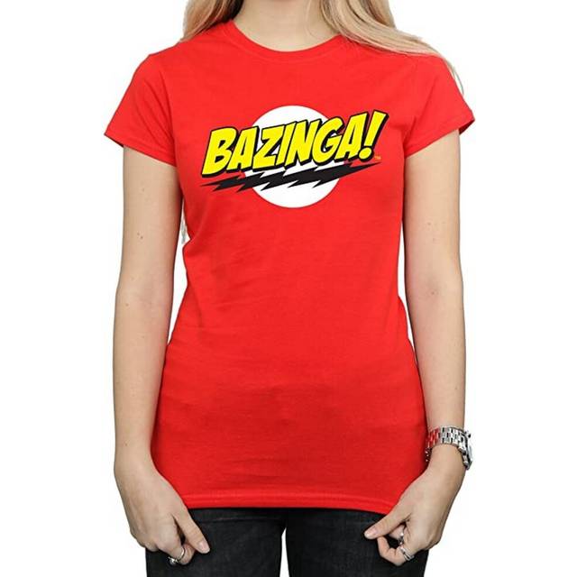 (XL, Red) The Big Bang Theory Womens/Ladies Bazinga Cotton T-Shirt