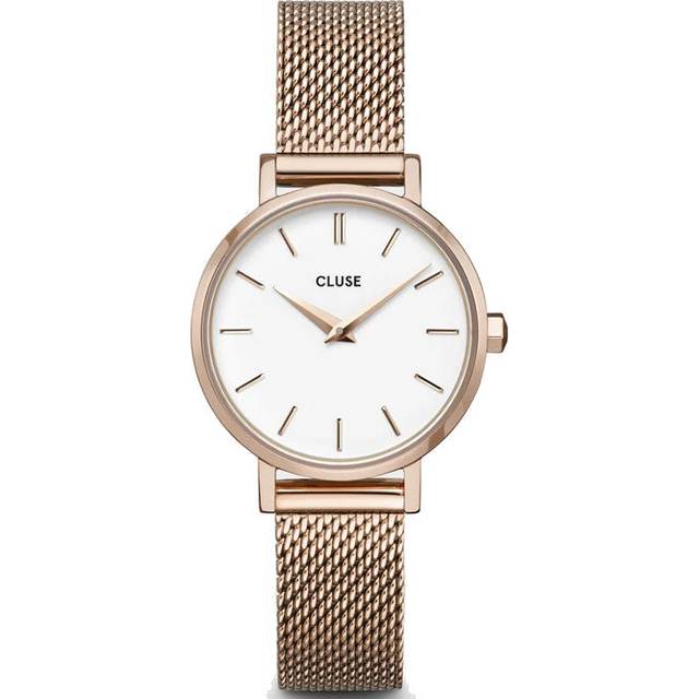 Cluse Watch Boho Chic Petite Mesh White Rose Gold D