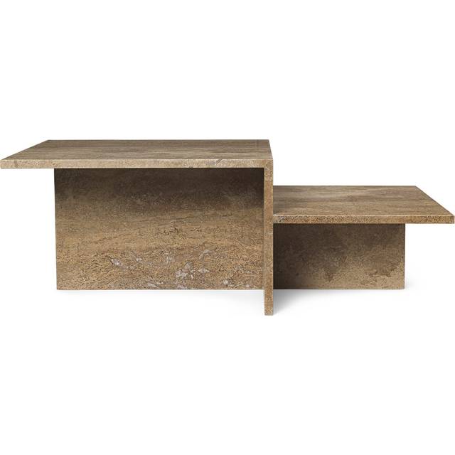 Ferm Living Distinct soffbord Dark Brown Travertine