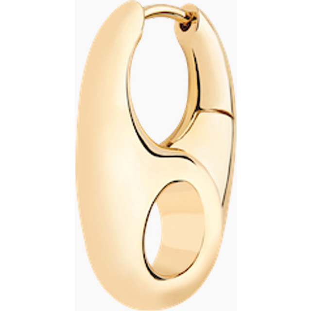 Maria Black Womens Gold Hp Vogue 22ct Yellow Gold-plated Sterling-silver Single Huggie Hoop Earring 1 Size - Gold HP