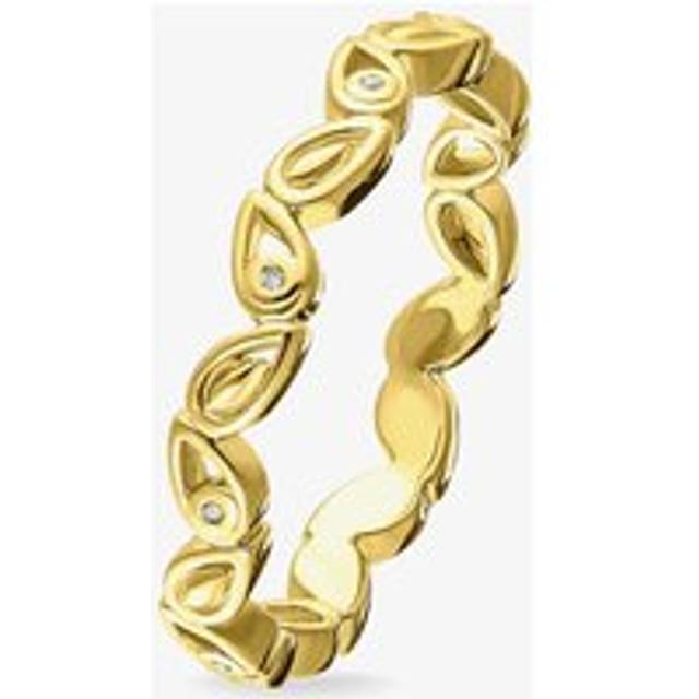 THOMAS SABO Gold Plated Diamond Leaves Ring D_TR0024-924-39-54