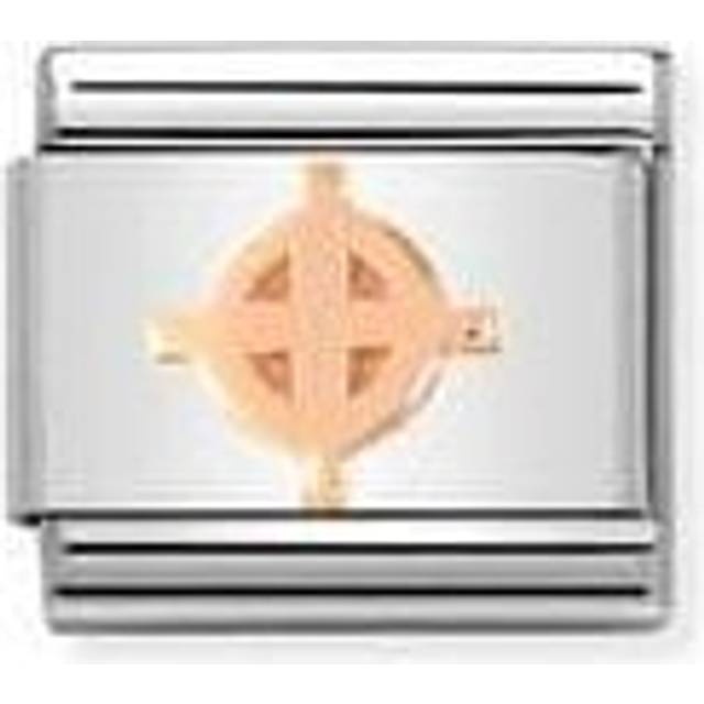 Classic Relief Symbols Stainless Steel Rose Gold Celtic Cross Link 430106/19