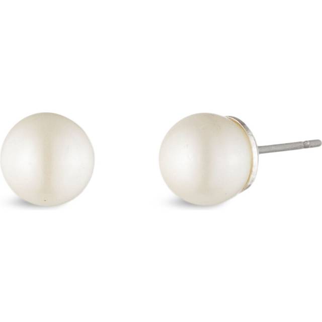 Lauren Ralph Lauren Faux Pearl Stud Earrings, White/Silver