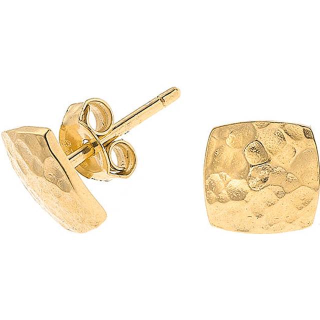 Dower & Hall 18ct Vermeil Flat Square Stud Earrings