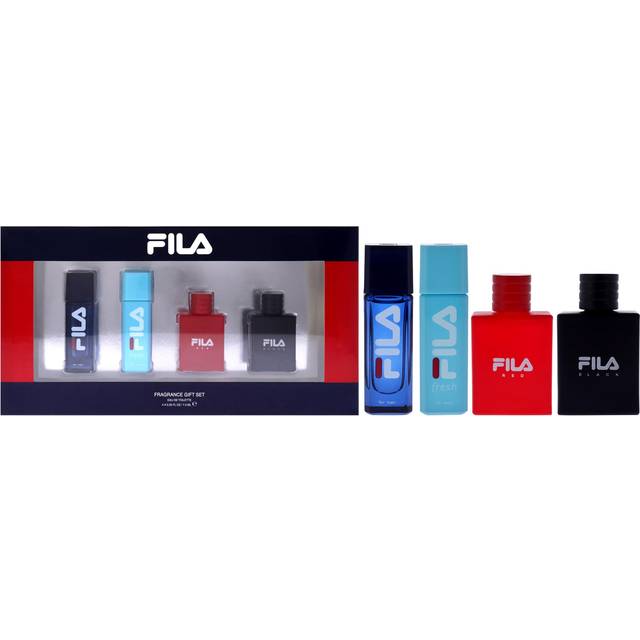 Fila Variety Set by Fila for Men - 4 Pc Mini Gift Set 0.25oz Fila EDT Spray, 0.25oz Fila Fresh EDT Spray, 0.25oz Fila Black EDT Spray