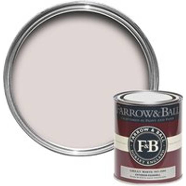 Farrow and Ball Exterior Eggshell, Great White No. 2006 750ml, Exterior Eggshell Paint with 6 Year Protection, Paints, Fence Pa
