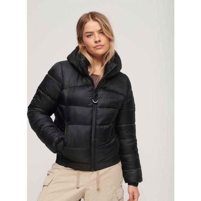 Women's Superdry Sports Aviator Puffer - Noir