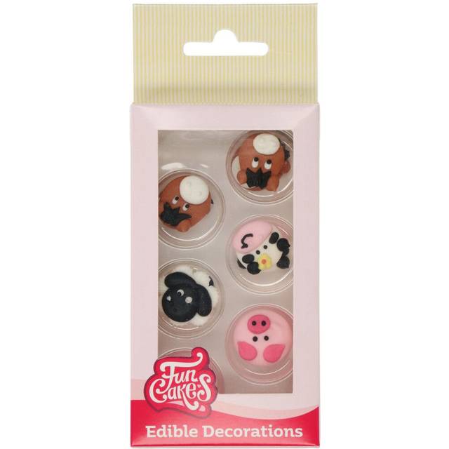 Farm Animals - Sugar Decorations (set Of 12)