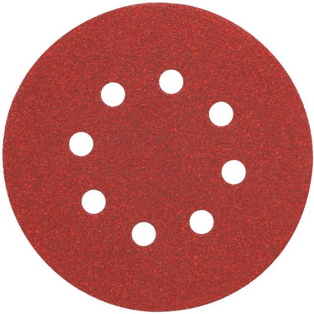 DEWALT DW4314 5-Inch 8 Hole 220 Grit Hook and Loop Random Orbit Sandpaper (25-Pack)