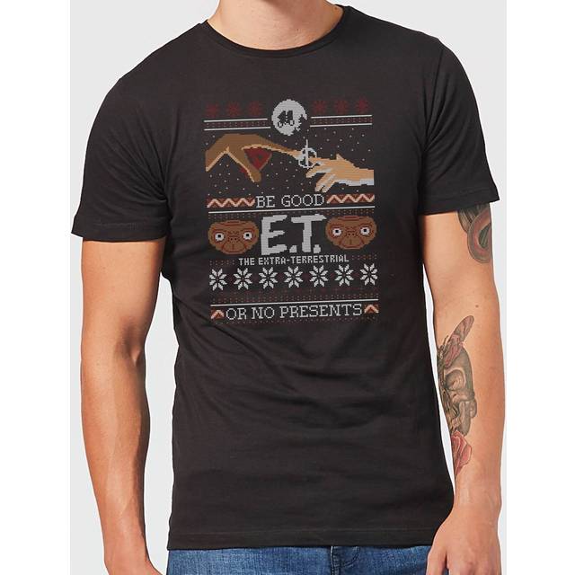 E.T. the Extra-Terrestrial Be Good or No Presents Men's T-Shirt - Black - XXL