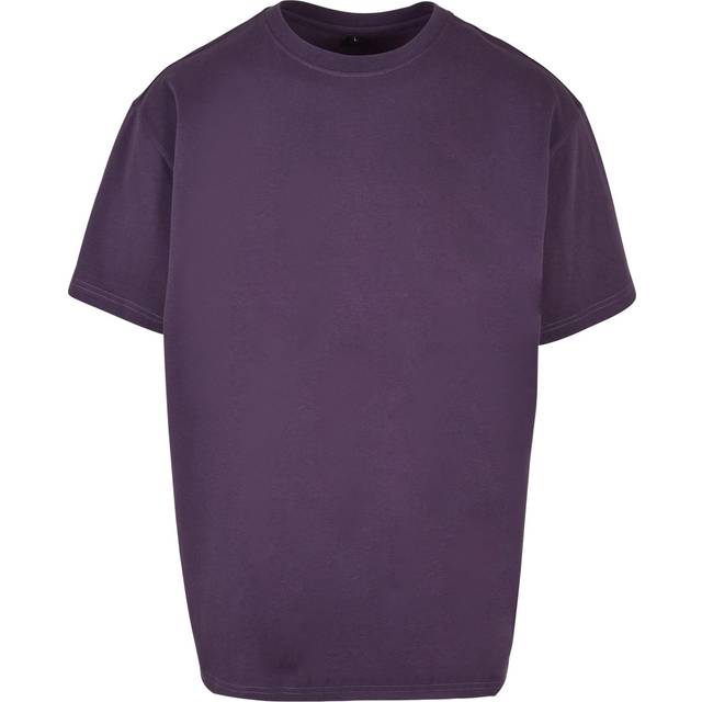 (S, Purple Night) Build Your Brand Unisex Adults Heavy Oversized Tee