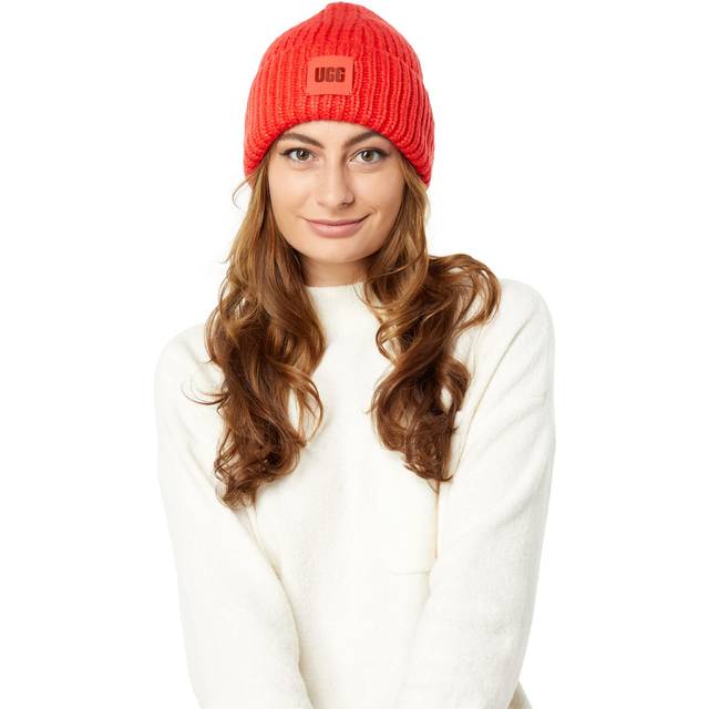 Chunky Rib Beanie Hat by UGG - red - One Size
