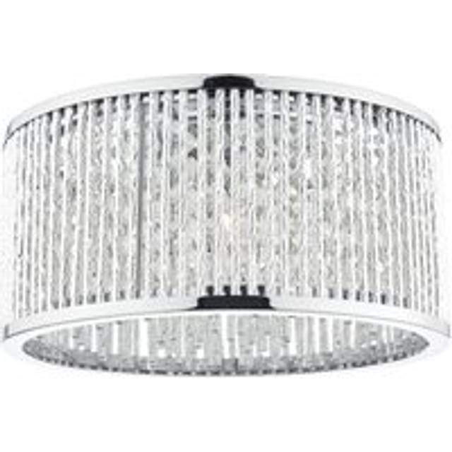 Dar Lighting Group Dar NAN5368 Nantes 3 Light Flush Ceiling Polished C