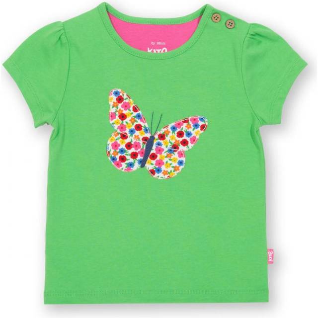 Kite Clothing Girls Butterfly T-Shirt - Green Cotton - Size 3-6M