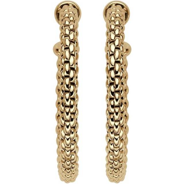 Fope Essentials 18ct Yellow Gold Medium Hoop Earrings