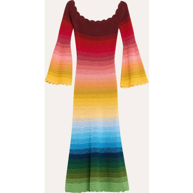 Oscar De La Renta Rainbow Ombre Sweaterdress