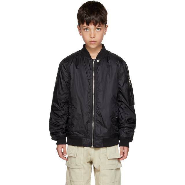 Rick Owens Kids Black Flight Bomber Jacket - BLACK - 8Y