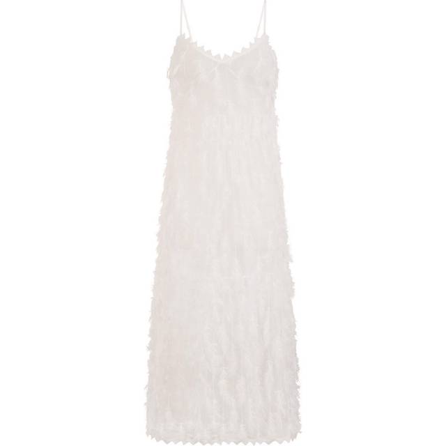 (14 UK, White) Girls On Film Womens/Ladies Goulding Fringe Cami Dress