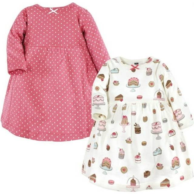 Hudson Baby Infant and Toddler Girl Cotton Dresses  Sweet Bakery  0-3 Months