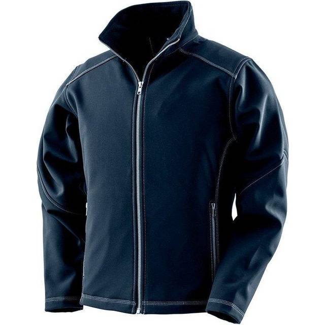 (16 UK, Navy) Result Work Guard Womens/Ladies Treble Stitch Softshell Jacket