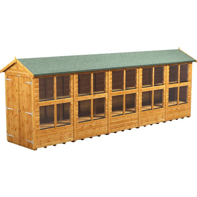 4.3 ft. W x 20.4 ft. D Solid Wood Tongue & Groove Steep Slope Garden Shed - Brown (131.4cm W X 622.2cm D X 214.7cm H)