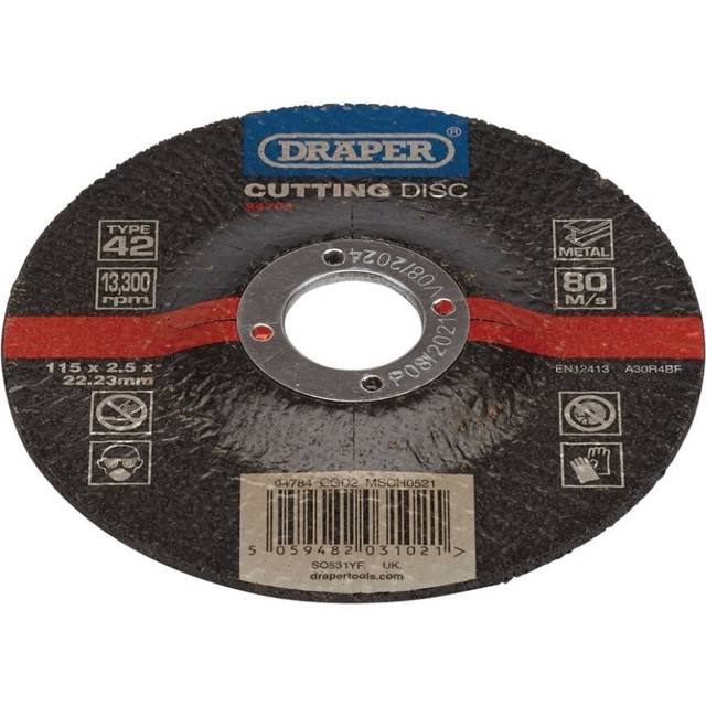 Draper 94784 DPC Metal Cutting Disc, 115 x 2.5 x 22.23mm